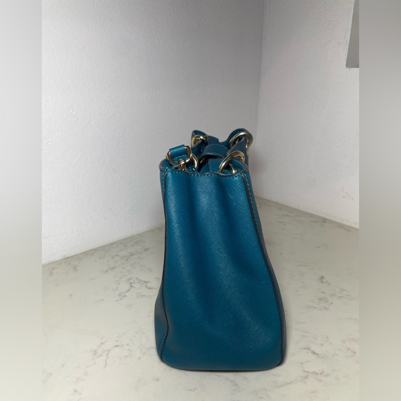 Michael Kors Leather Crossbody Bag - Teal/Blue/Turquoise - Picture 5 of 11
